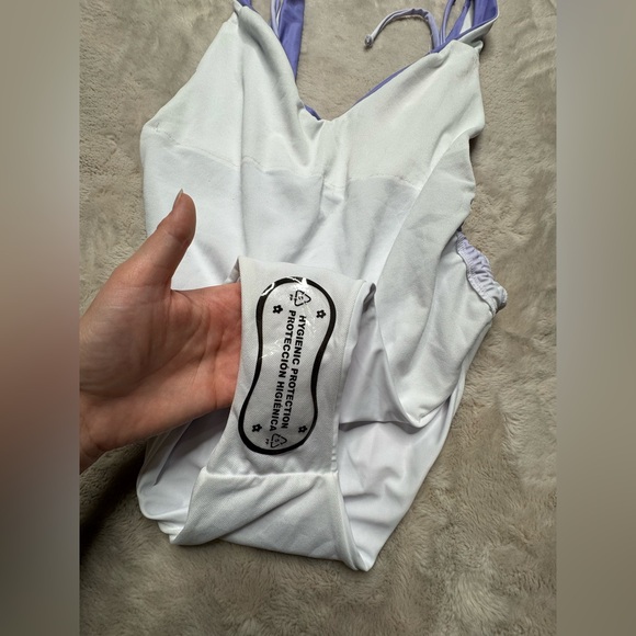 Purple to white ombré Woman’s One Piece Swimsuit - Picture 6 of 7